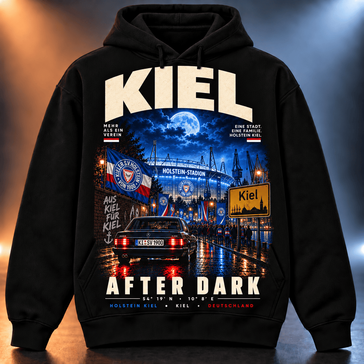 Holstein Kiel After Dark Hoodie – Vintage Cityscape Pullover