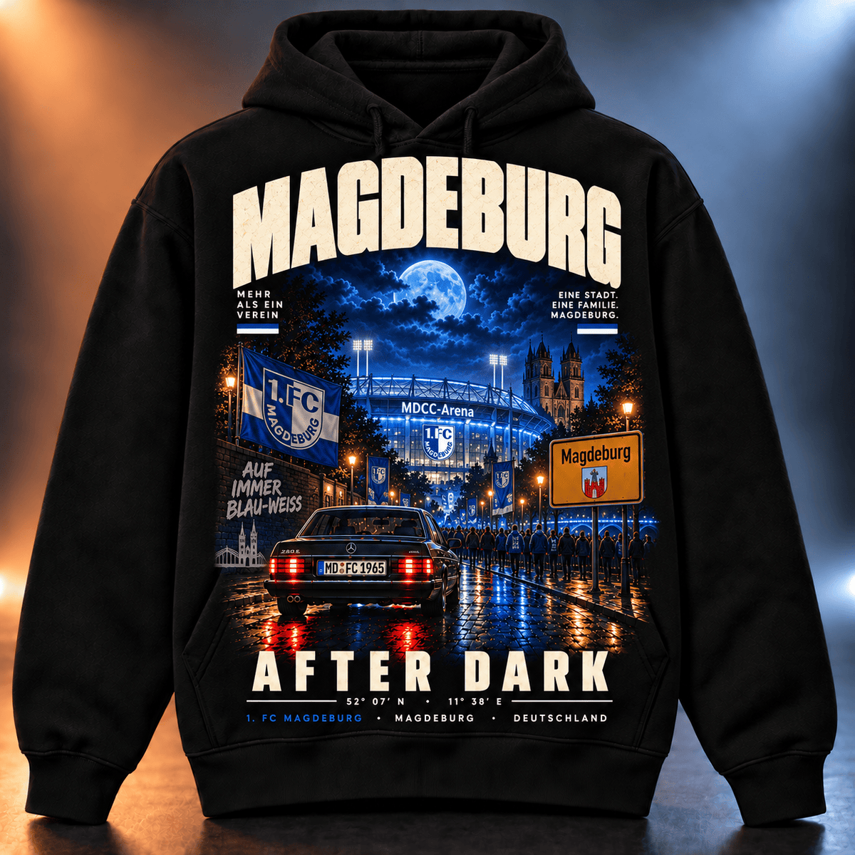 FC Magdeburg After Dark Hoodie – Vintage Cityscape Pullover