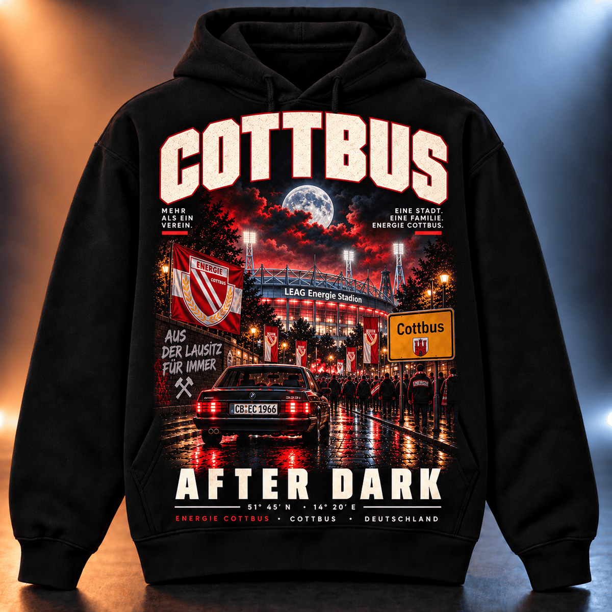 Energie Cottbus After Dark Hoodie – Vintage Cityscape Pullover