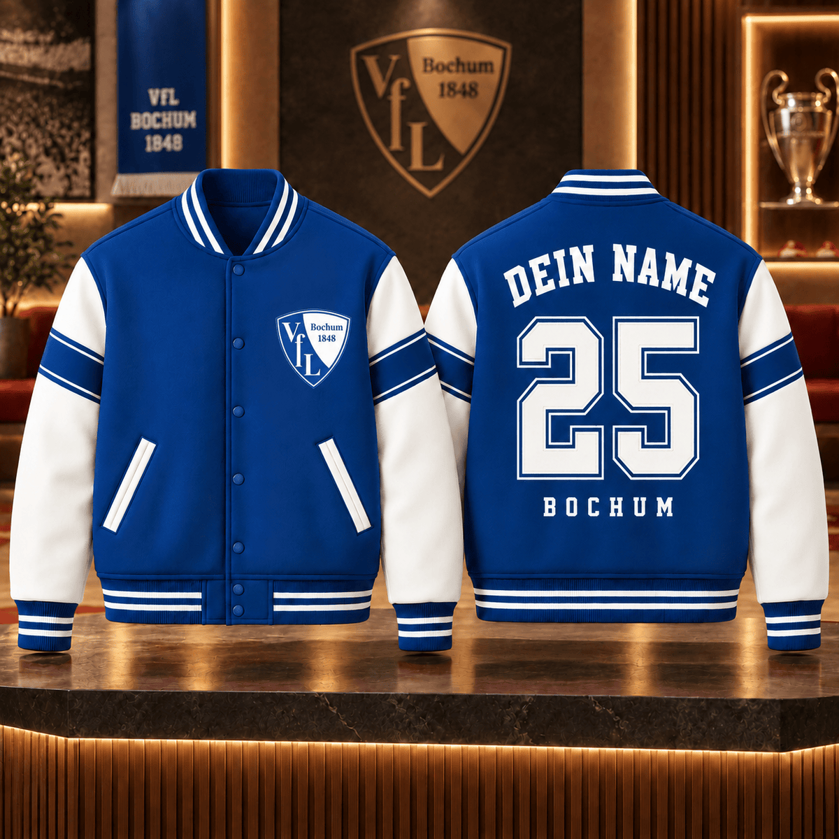 VfL Bochum Personalized Varsity Jacket – Custom Name & Number Baseball Bomber