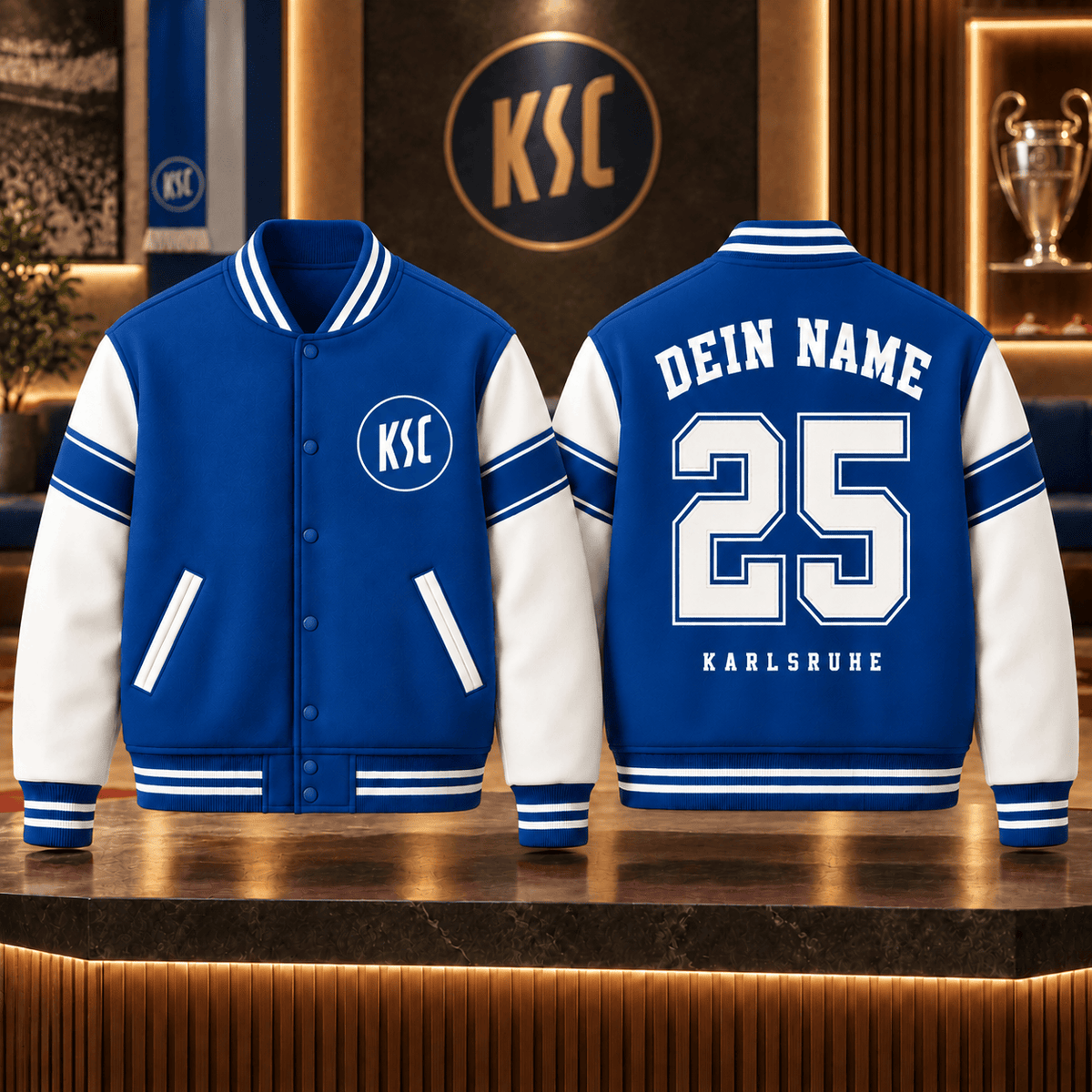 Karlsruher SC Personalized Varsity Jacket – Custom Name & Number Baseball Bomber