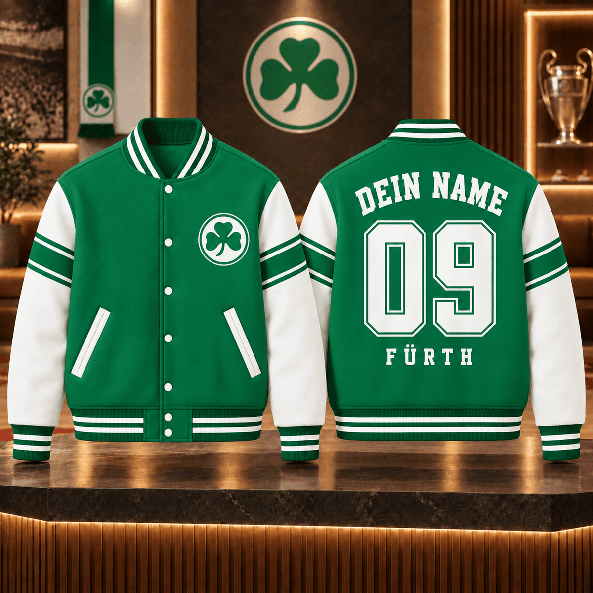 SpVgg Greuther Fürth Personalized Varsity Jacket – Custom Name & Number Baseball Bomber