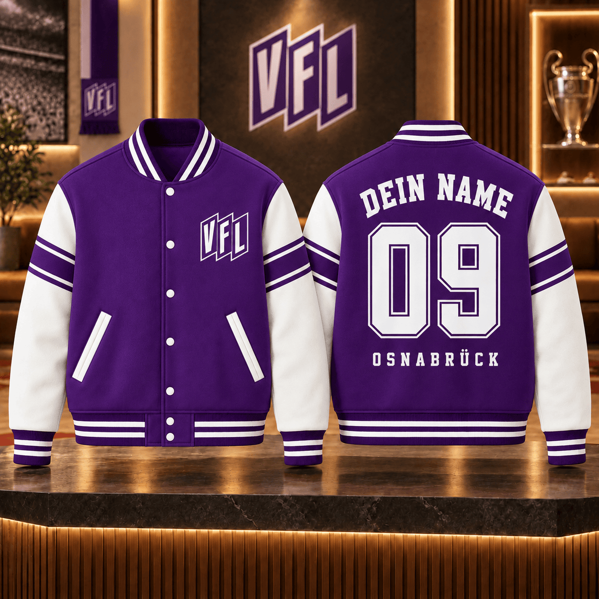 VfL Osnabrück Personalized Varsity Jacket – Custom Name & Number Baseball Bomber