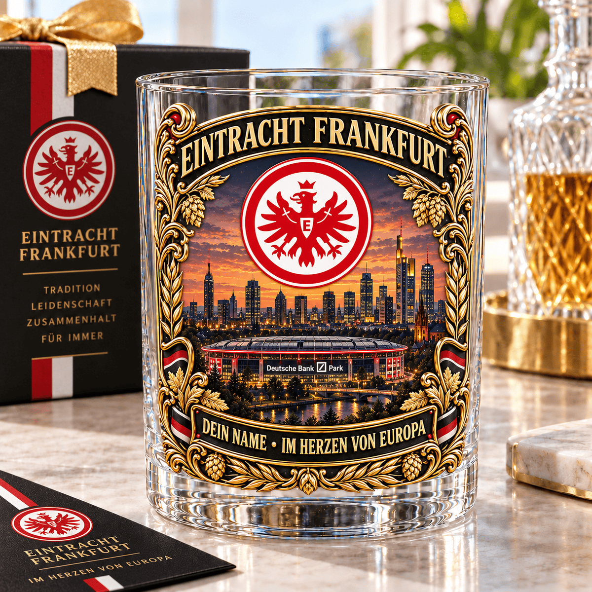 Eintracht Frankfurt Whiskey Glass Mug Custom Any name Special Gifts For Fan Love