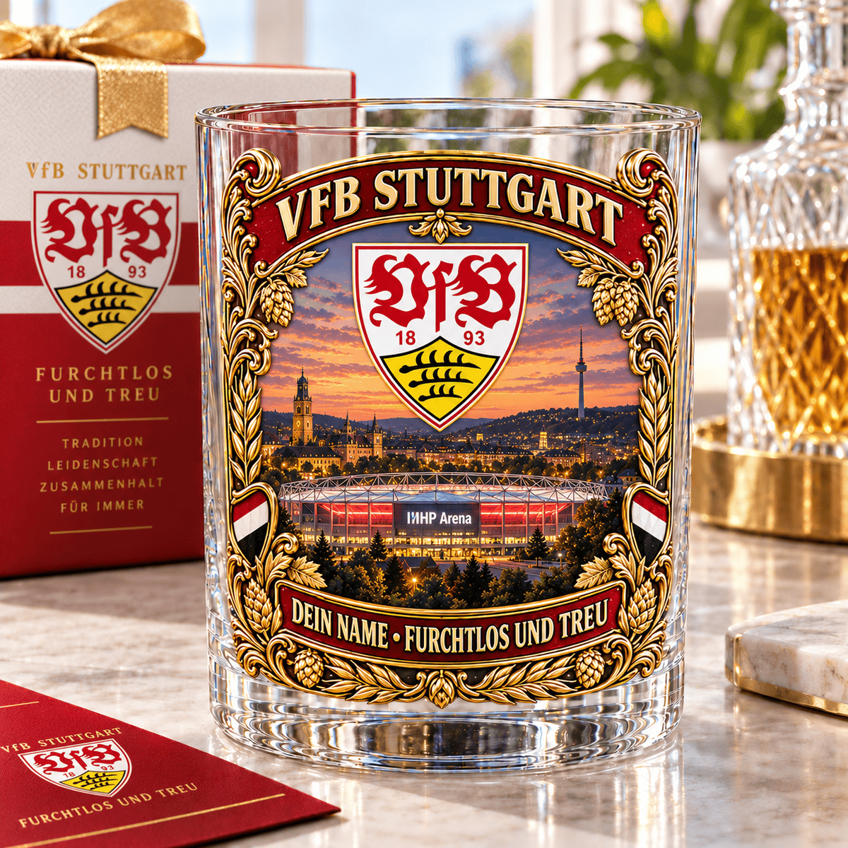 VfB Stuttgart Whiskey Glass Mug Custom Any name Special Gifts For Fan Love
