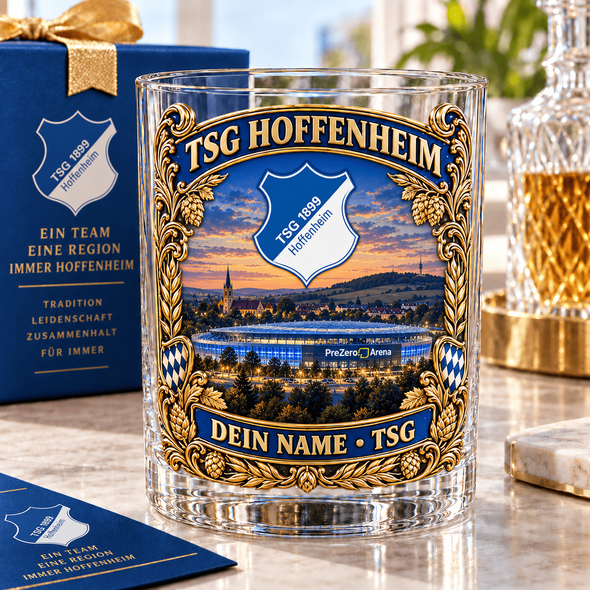 TSG Hoffenheim Whiskey Glass Mug Custom Any name Special Gifts For Fan Love