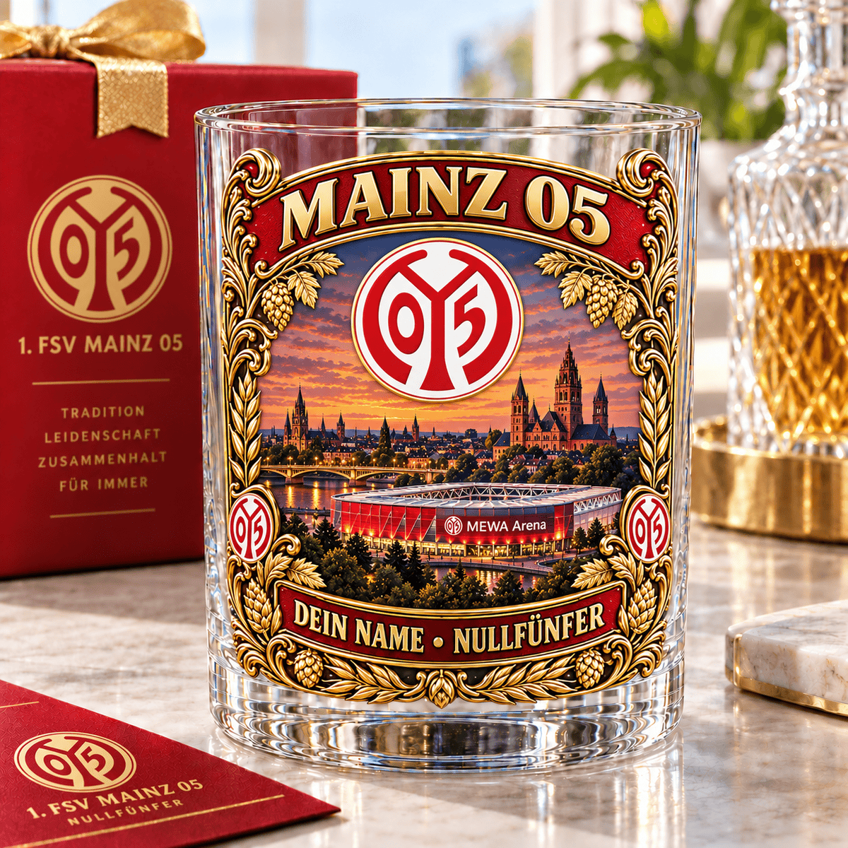 Mainz 05 Whiskey Glass Mug Custom Any name Special Gifts For Fan Love