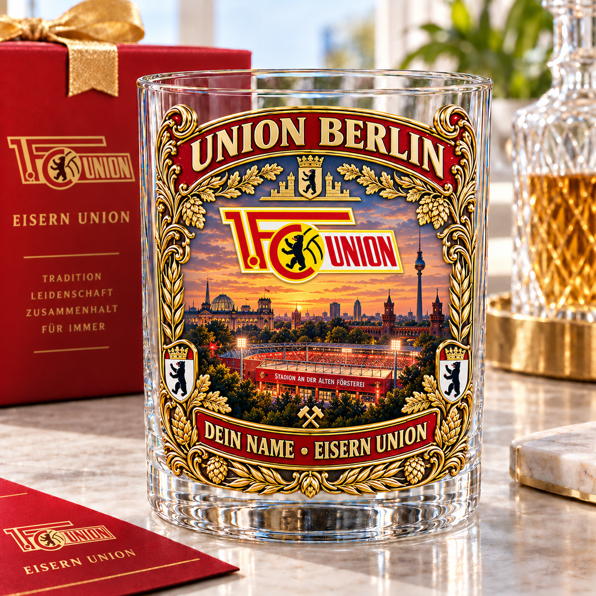 Union Berlin Whiskey Glass Mug Custom Any name Special Gifts For Fan Love