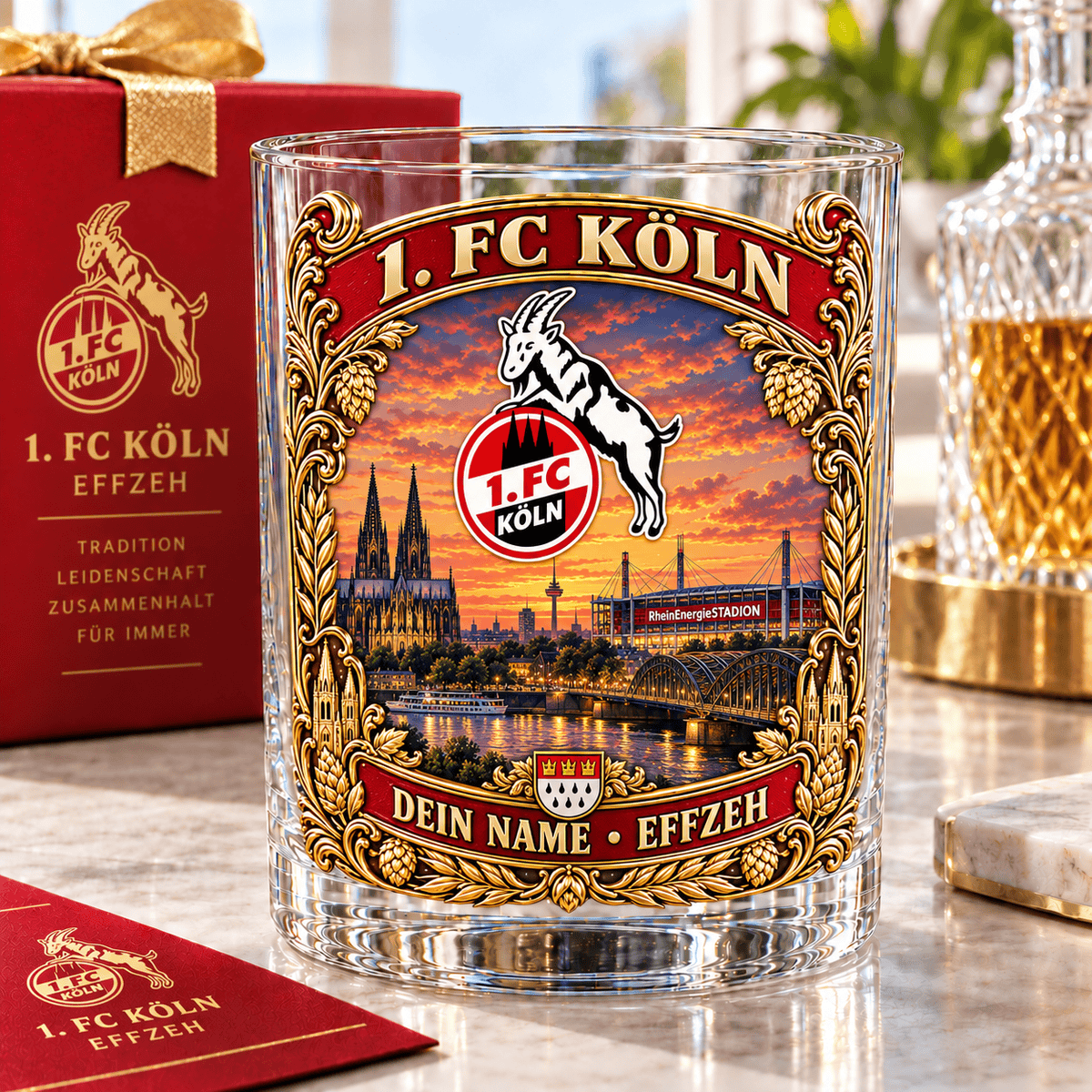 1. FC Köln Whiskey Glass Mug Custom Any name Special Gifts For Fan Love