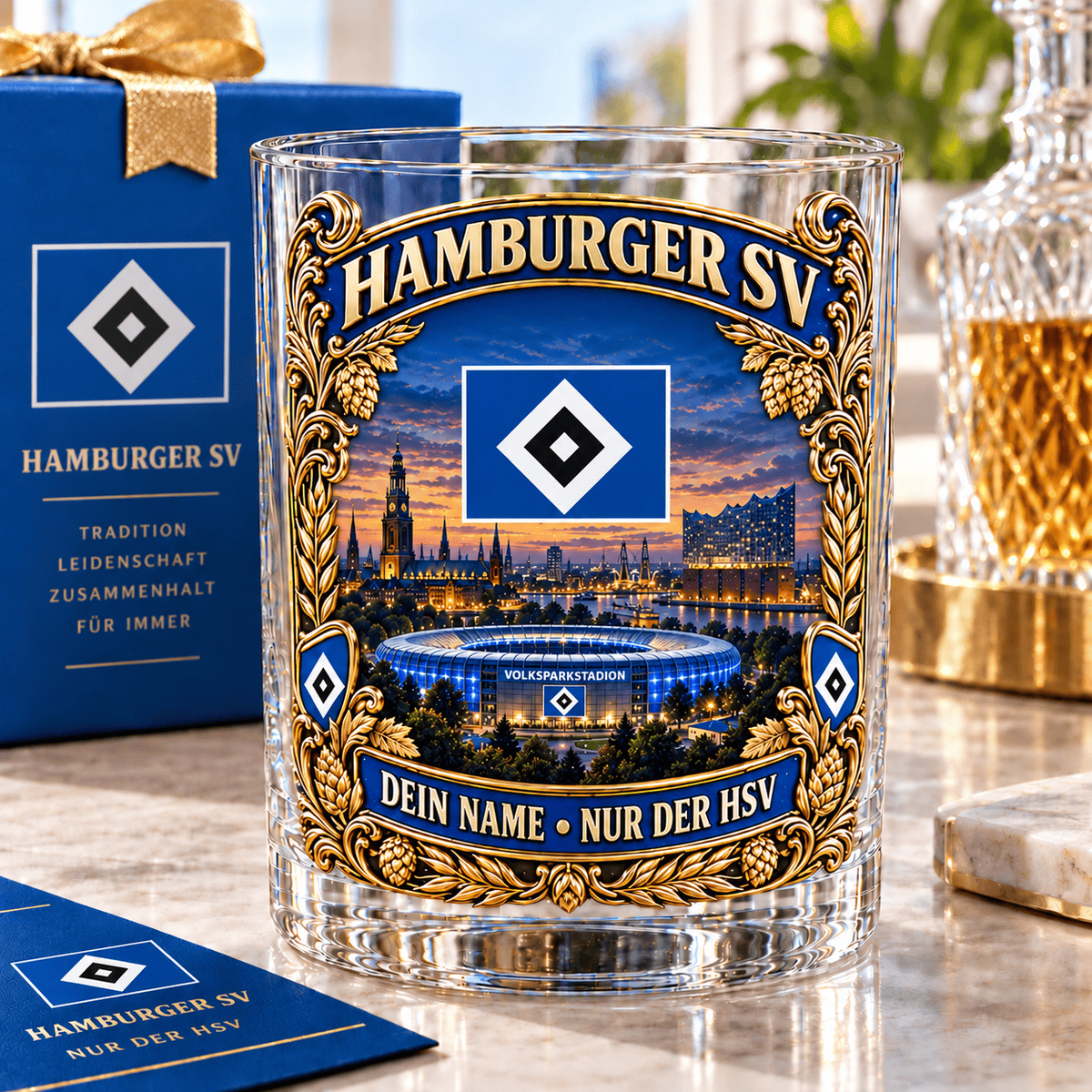 Hamburger SV Whiskey Glass Mug Custom Any name Special Gifts For Fan Love