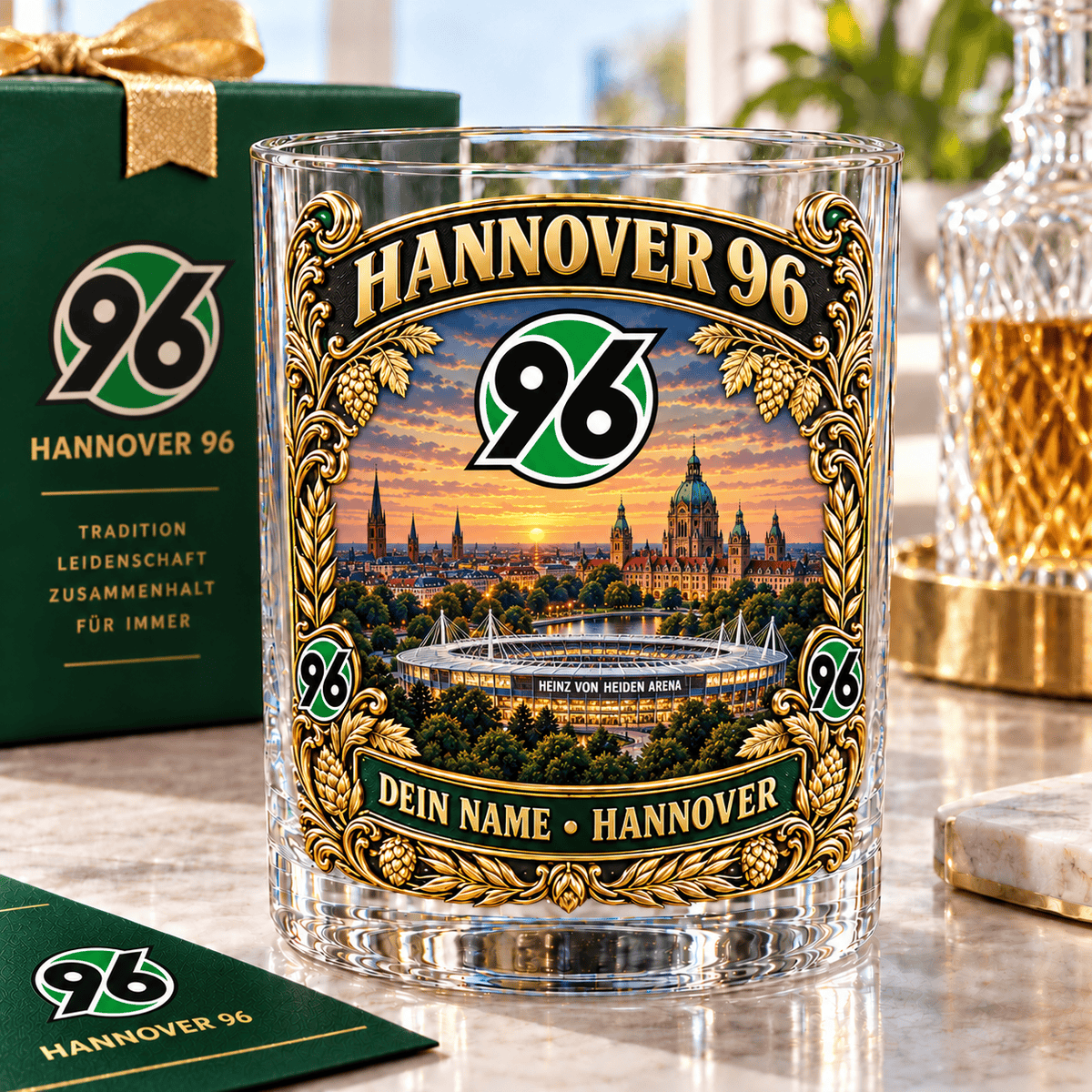 Hannover 96 Whiskey Glass Mug Custom Any name Special Gifts For Fan Love