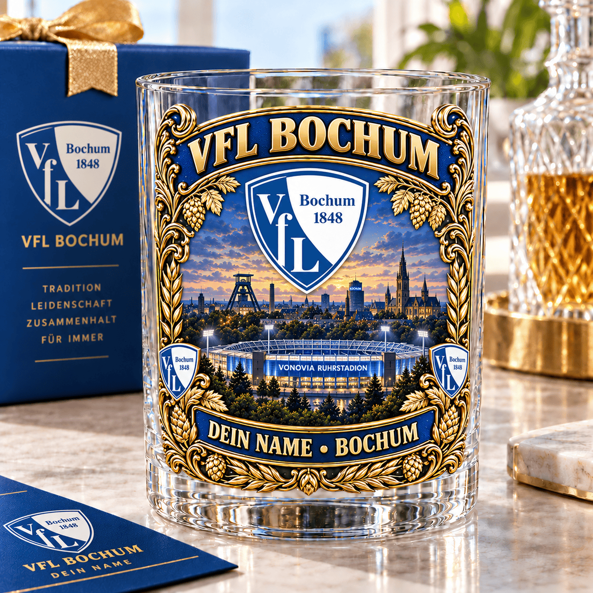 VfL Bochum Whiskey Glass Mug Custom Any name Special Gifts For Fan Love