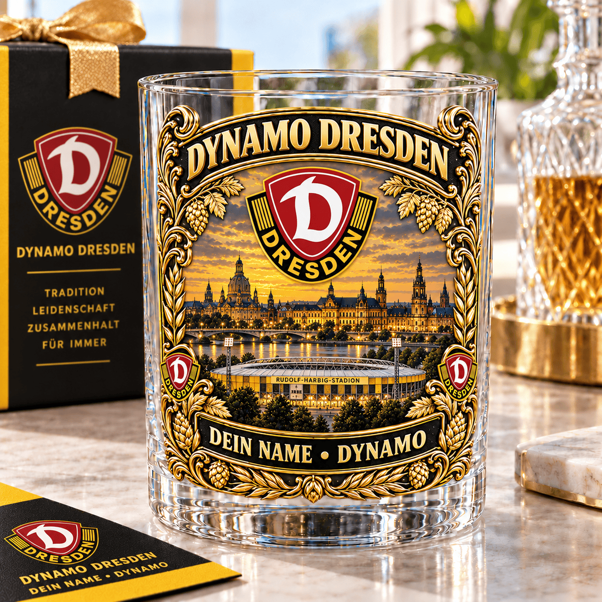 Dynamo Dresden Whiskey Glass Mug Custom Any name Special Gifts For Fan Love