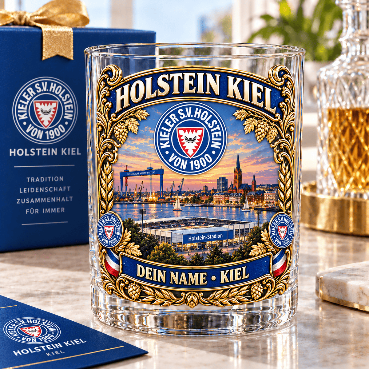 Holstein Kiel Whiskey Glass Mug Custom Any name Special Gifts For Fan Love