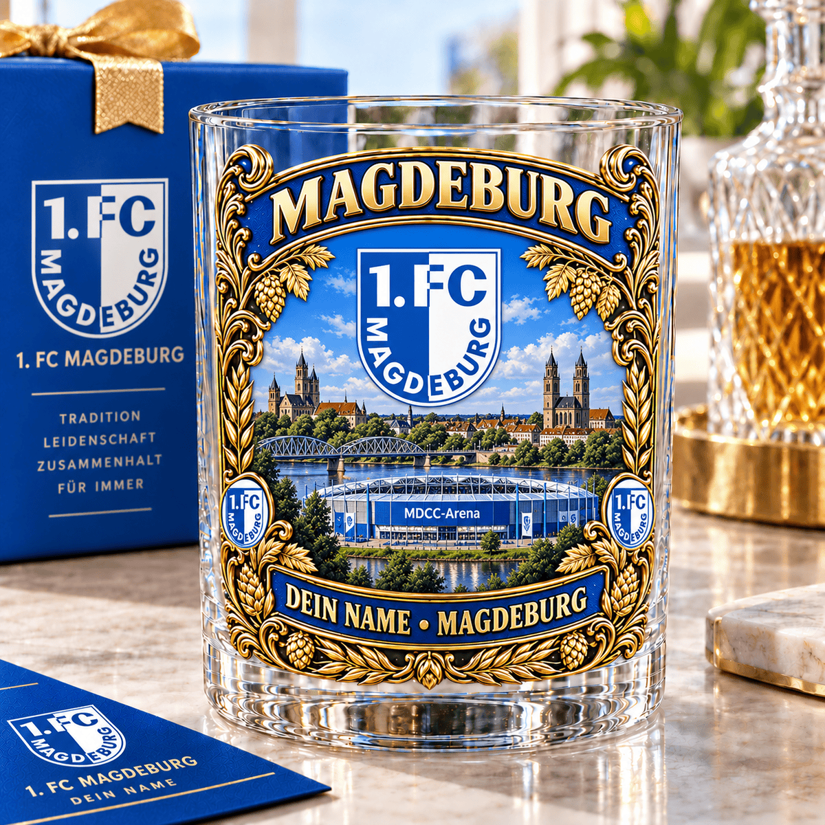 FC Magdeburg Whiskey Glass Mug Custom Any name Special Gifts For Fan Love