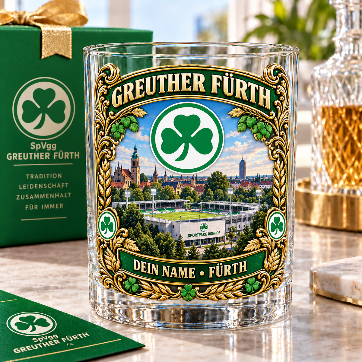 SpVgg Greuther Fürth Whiskey Glass Mug Custom Any name Special Gifts For Fan Love