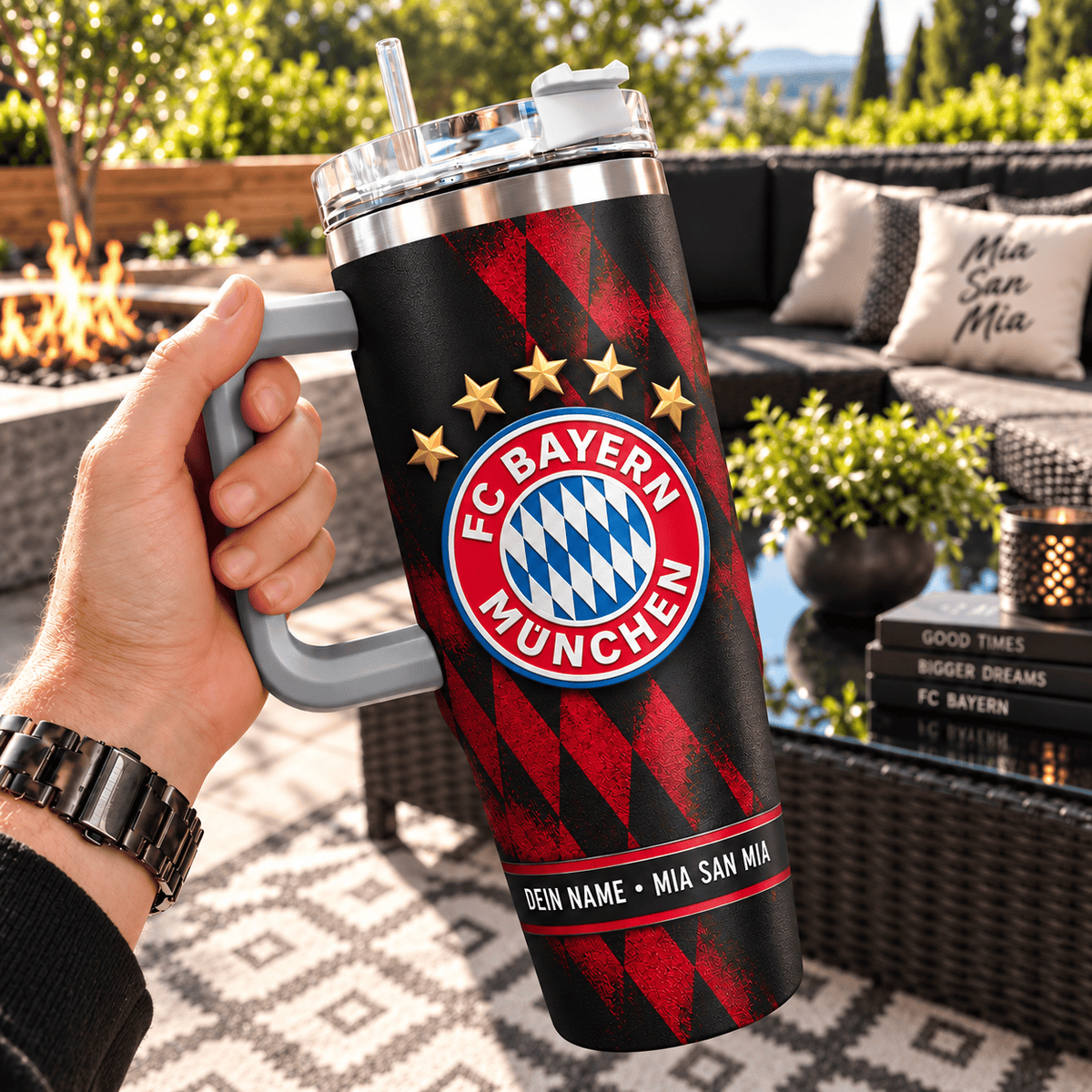 Bayern Munich Custom Name 40oz Tumbler – Insulated Football Fan
