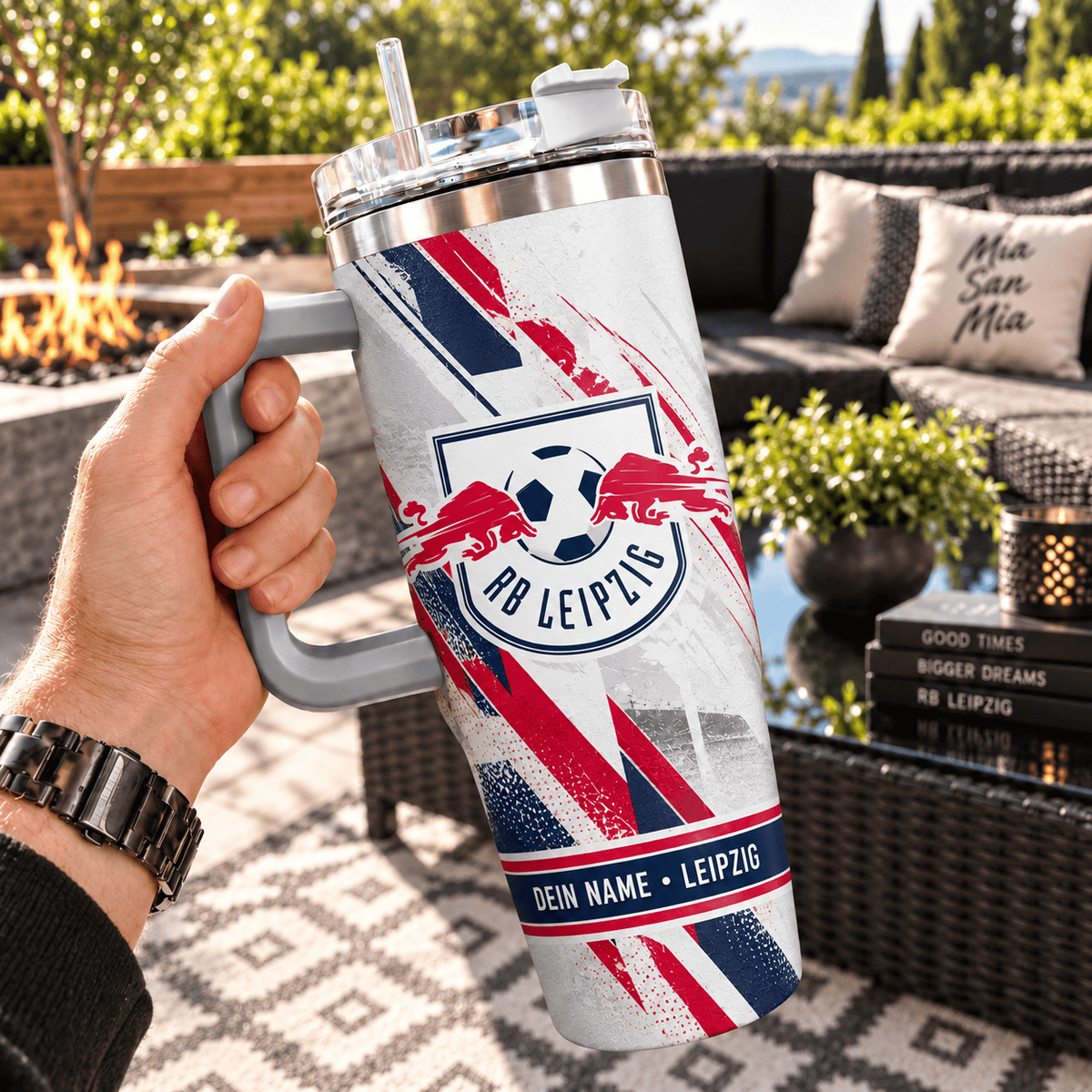 RB Leipzig Custom Name 40oz Tumbler – Insulated Football Fan