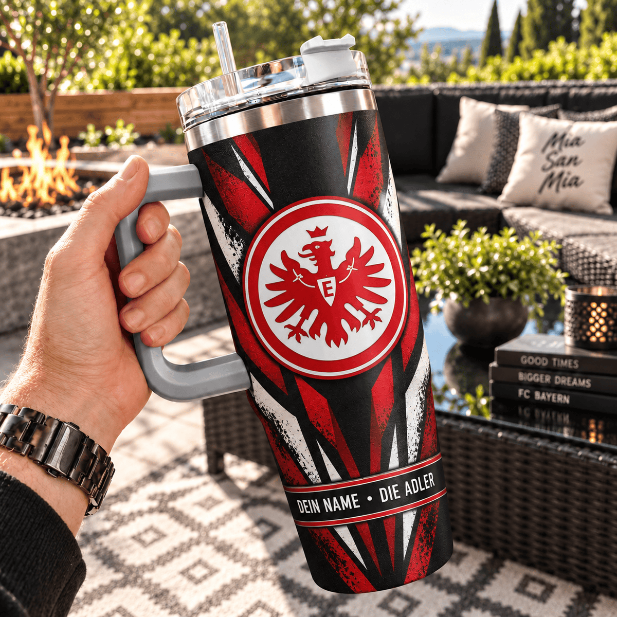Eintracht Frankfurt Custom Name 40oz Tumbler – Insulated Football Fan
