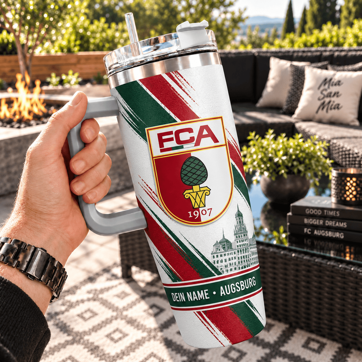 FC Augsburg Custom Name 40oz Tumbler – Insulated Football Fan