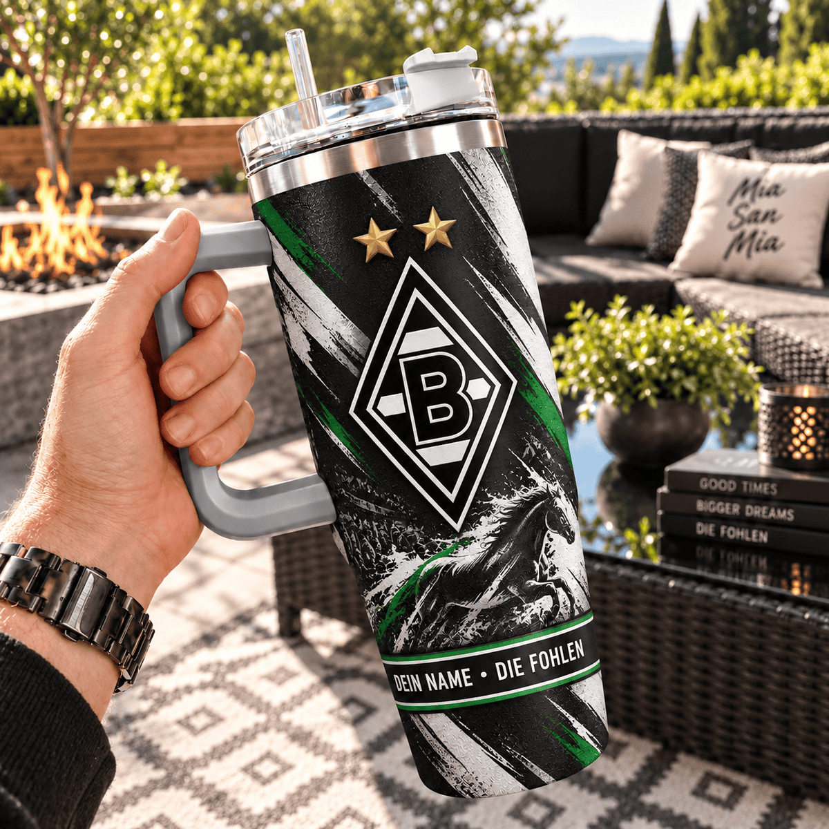 Borussia Mönchengladbach Custom Name 40oz Tumbler – Insulated Football Fan