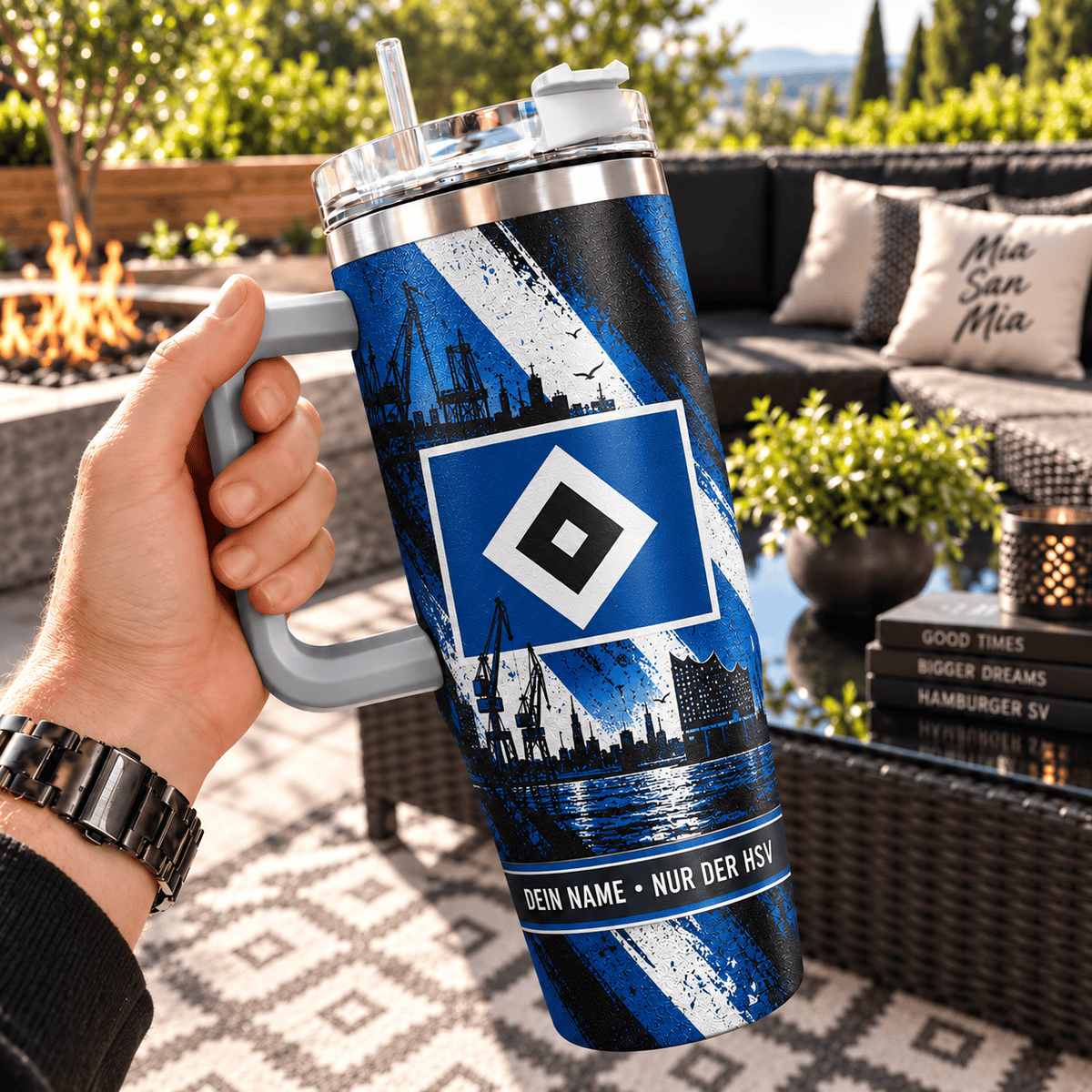 Hamburger SV Custom Name 40oz Tumbler – Insulated Football Fan
