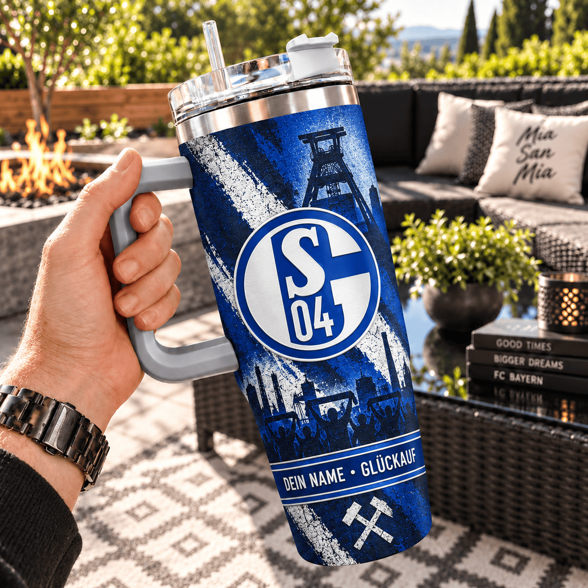 Schalke 04 Custom Name 40oz Tumbler – Insulated Football Fan