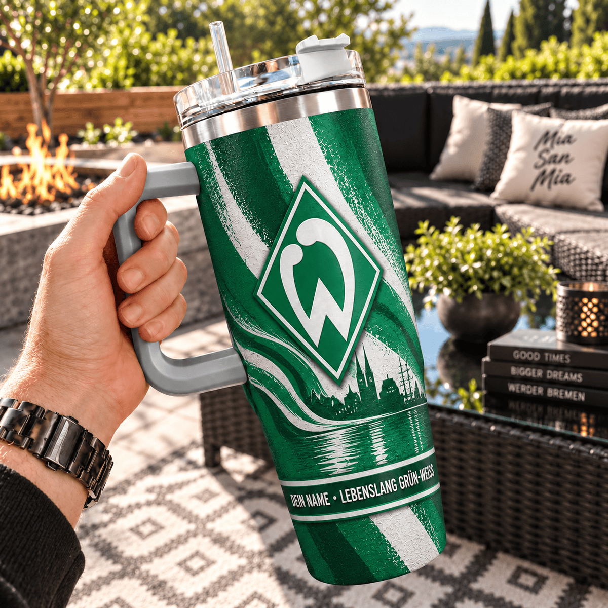 Werder Bremen Custom Name 40oz Tumbler – Insulated Football Fan