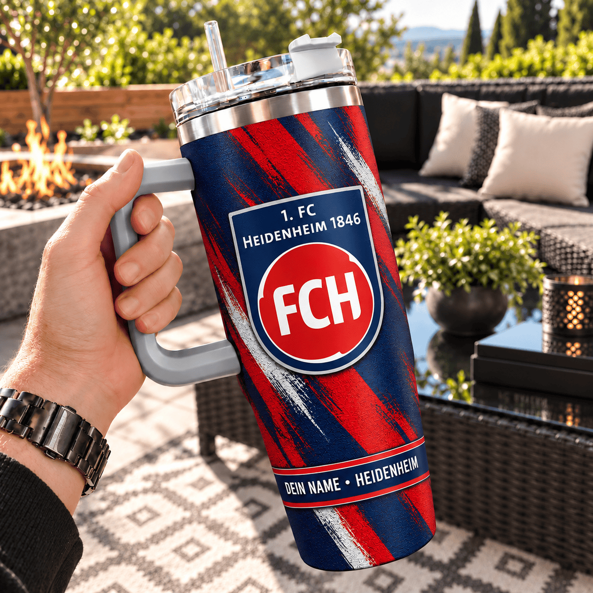 FC Heidenheim Custom Name 40oz Tumbler – Insulated Football Fan
