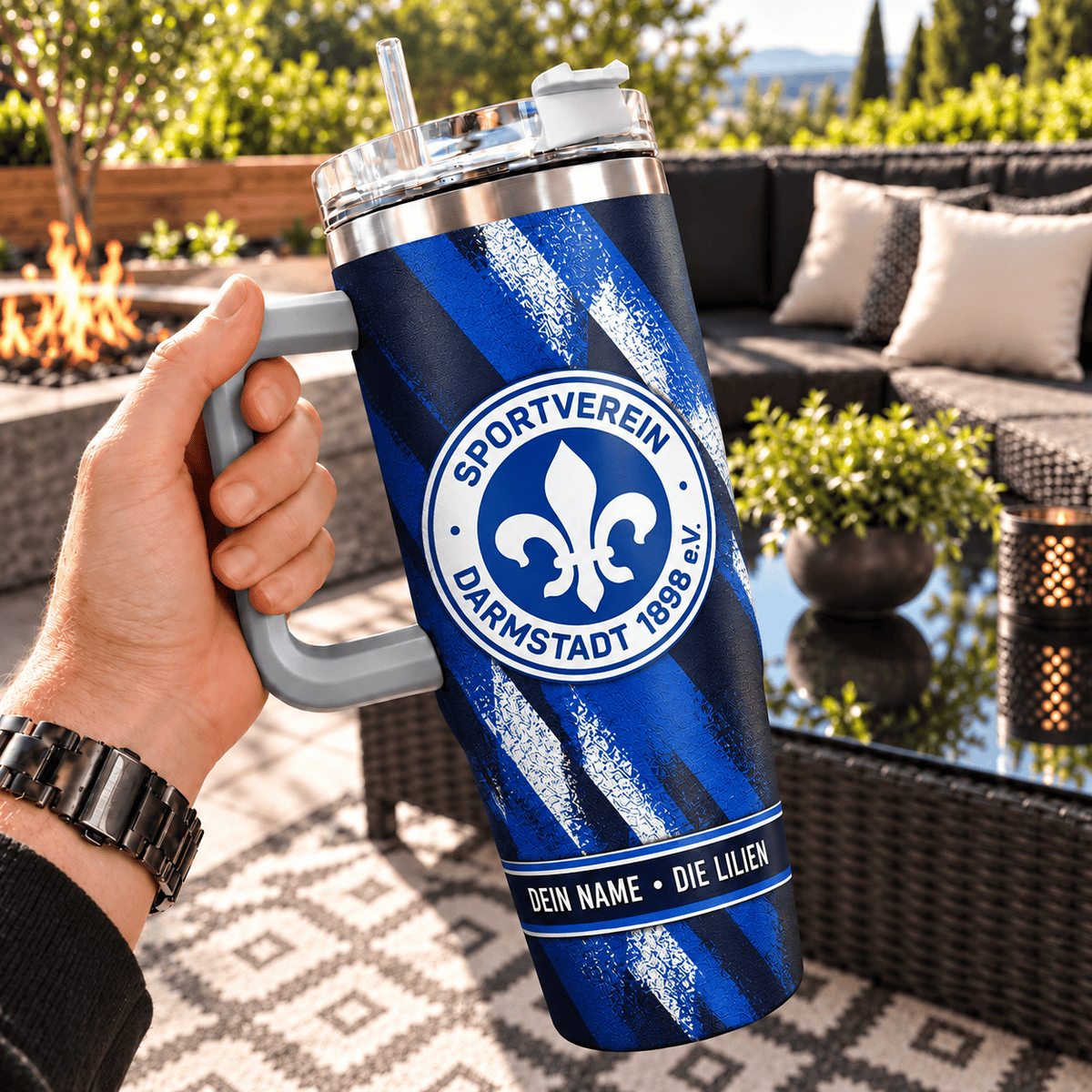 SV Darmstadt 98 Custom Name 40oz Tumbler – Insulated Football Fan