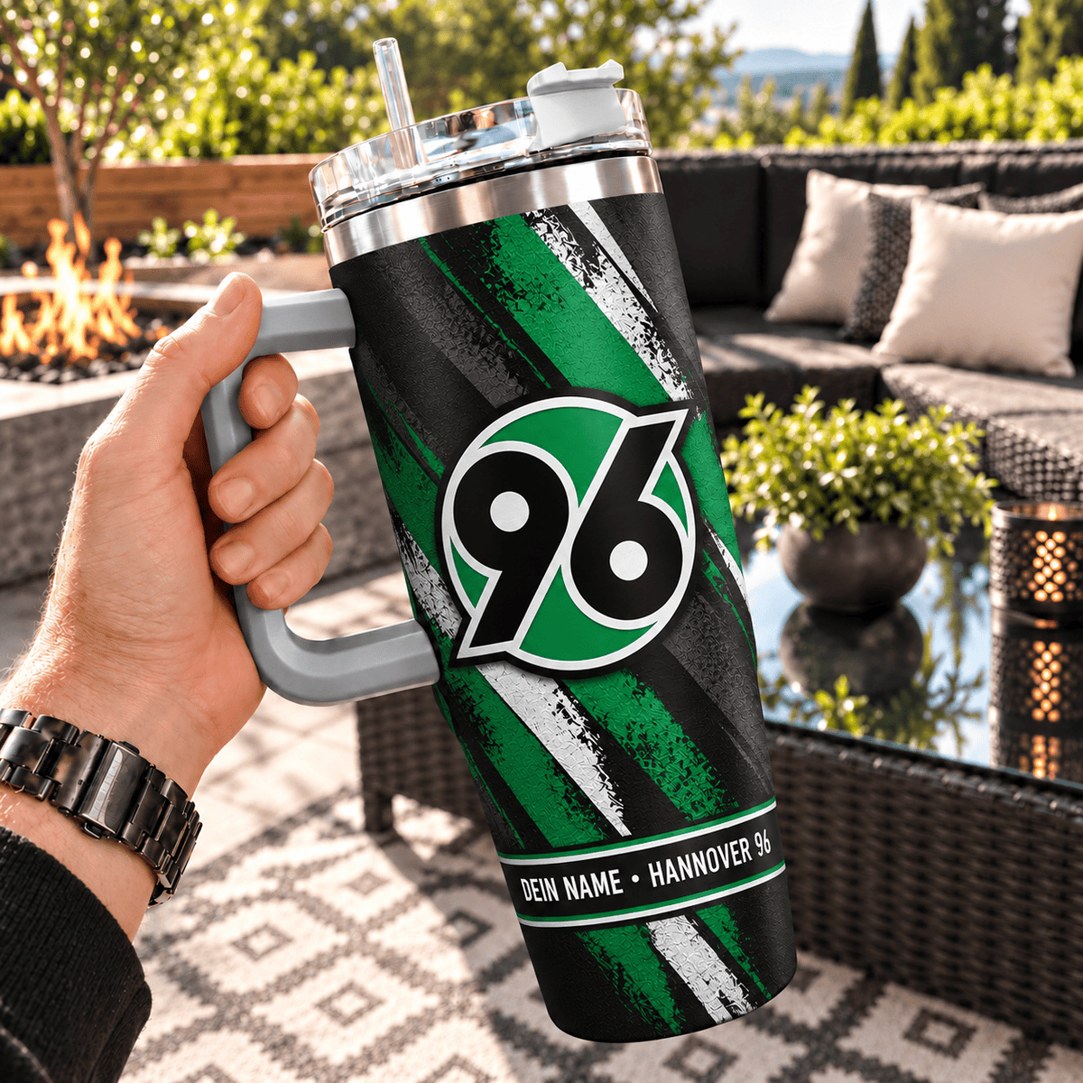 Hannover 96 Custom Name 40oz Tumbler – Insulated Football Fan