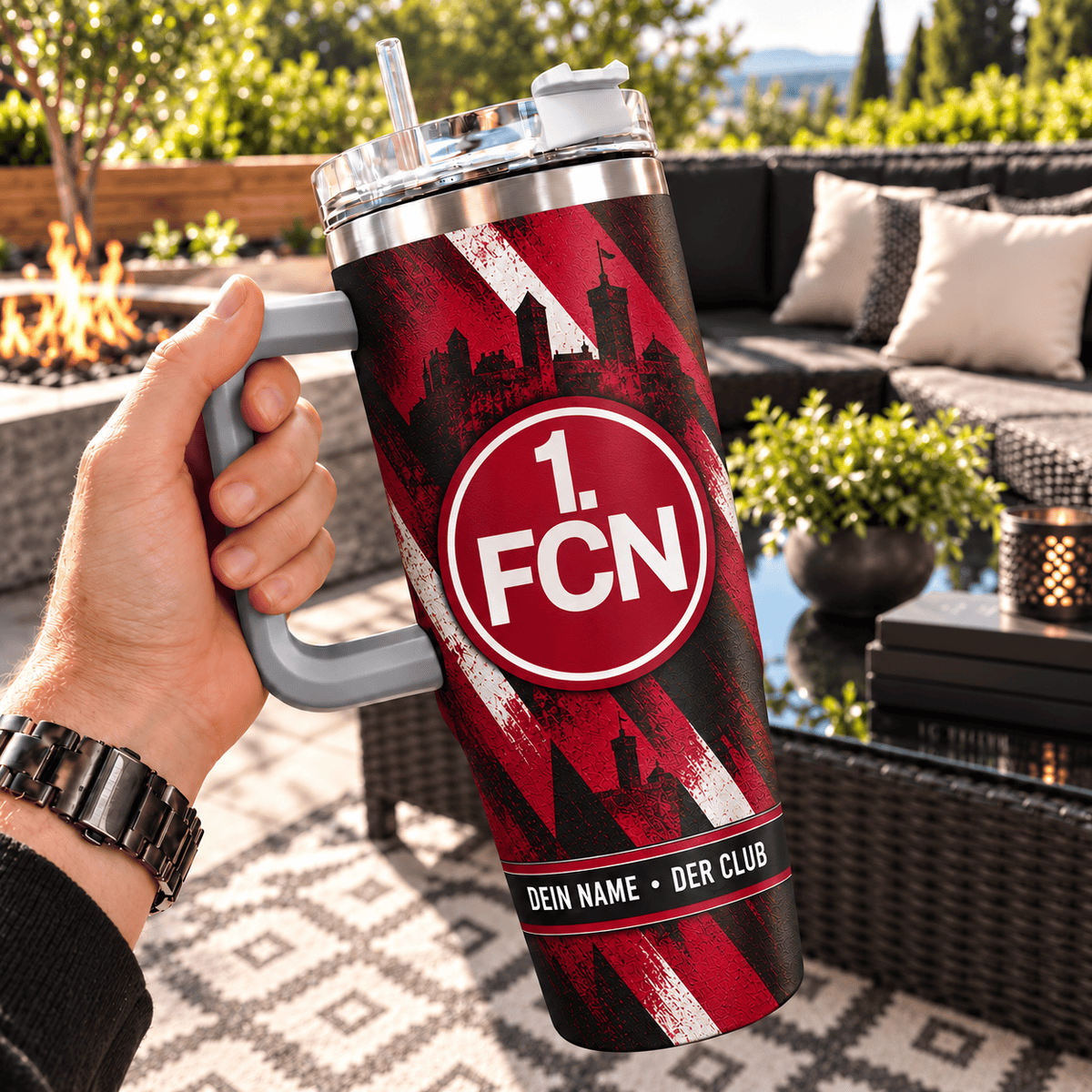 FC Nürnberg Custom Name 40oz Tumbler – Insulated Football Fan