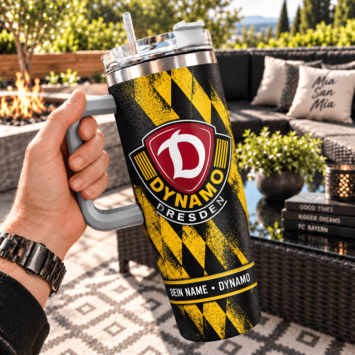 Dynamo Dresden Custom Name 40oz Tumbler – Insulated Football Fan