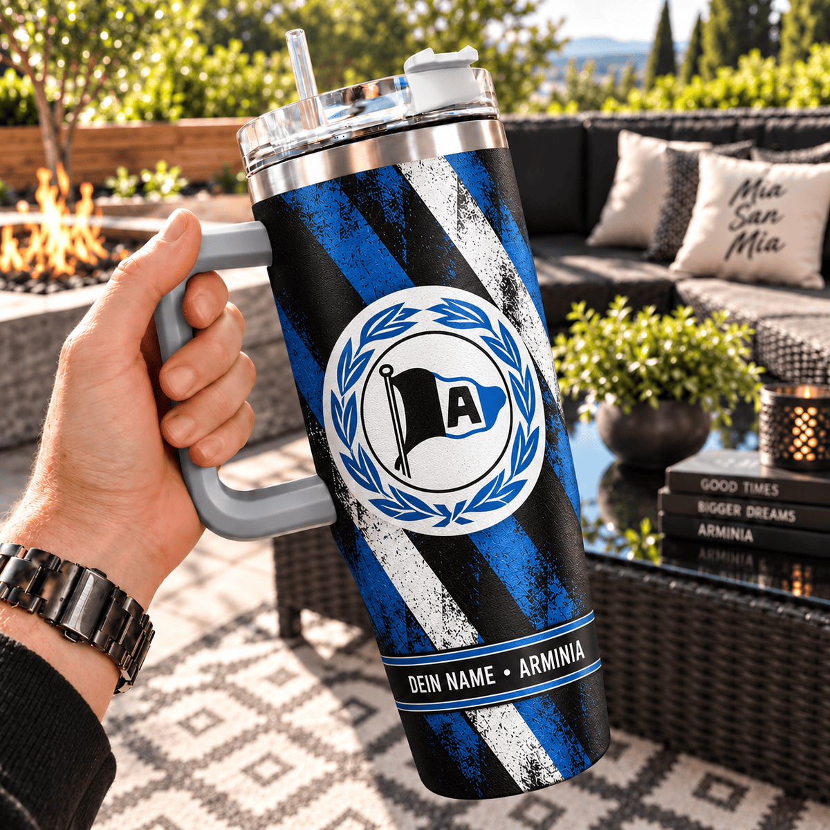 Arminia Bielefeld Custom Name 40oz Tumbler – Insulated Football Fan
