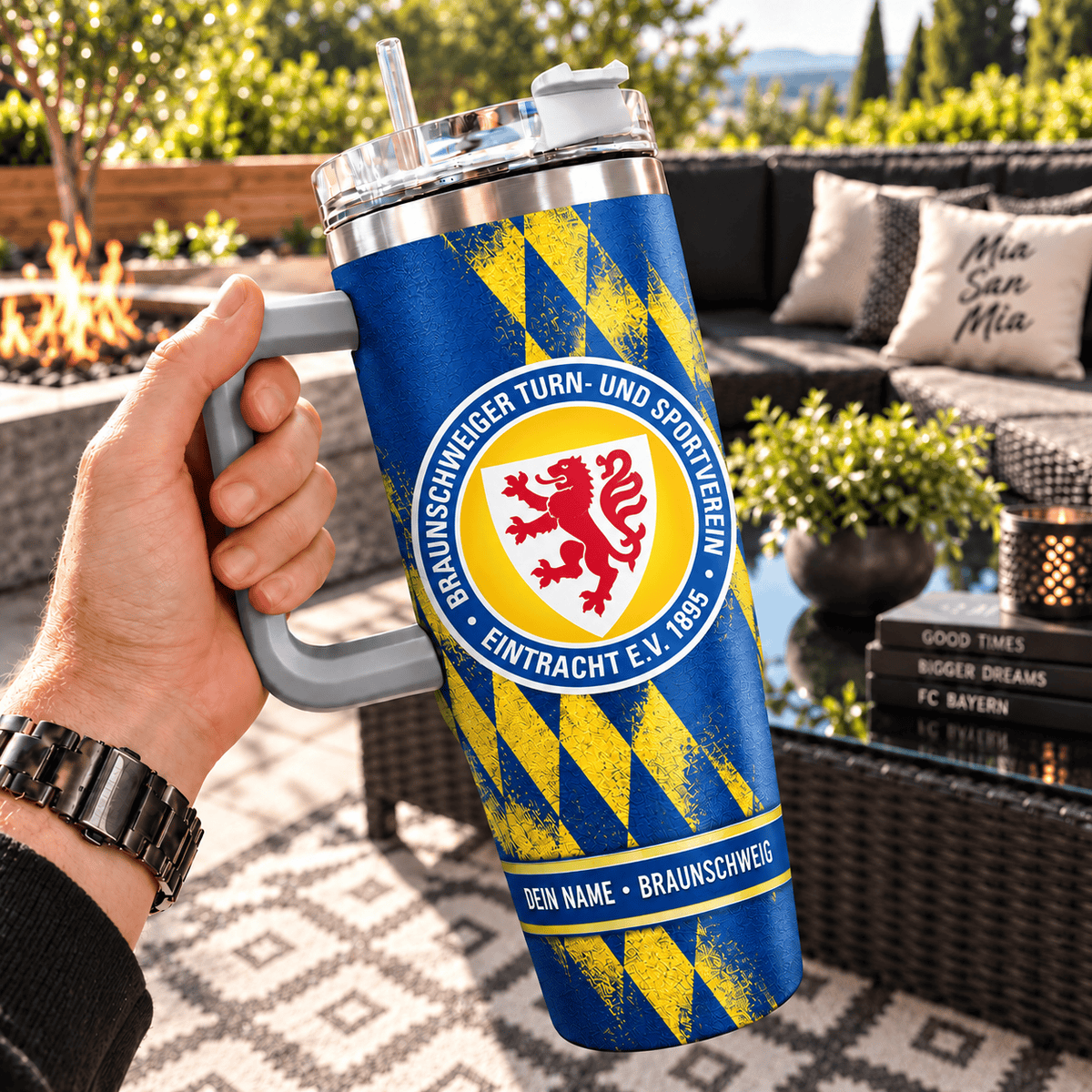 Eintracht Braunschweig Custom Name 40oz Tumbler – Insulated Football Fan