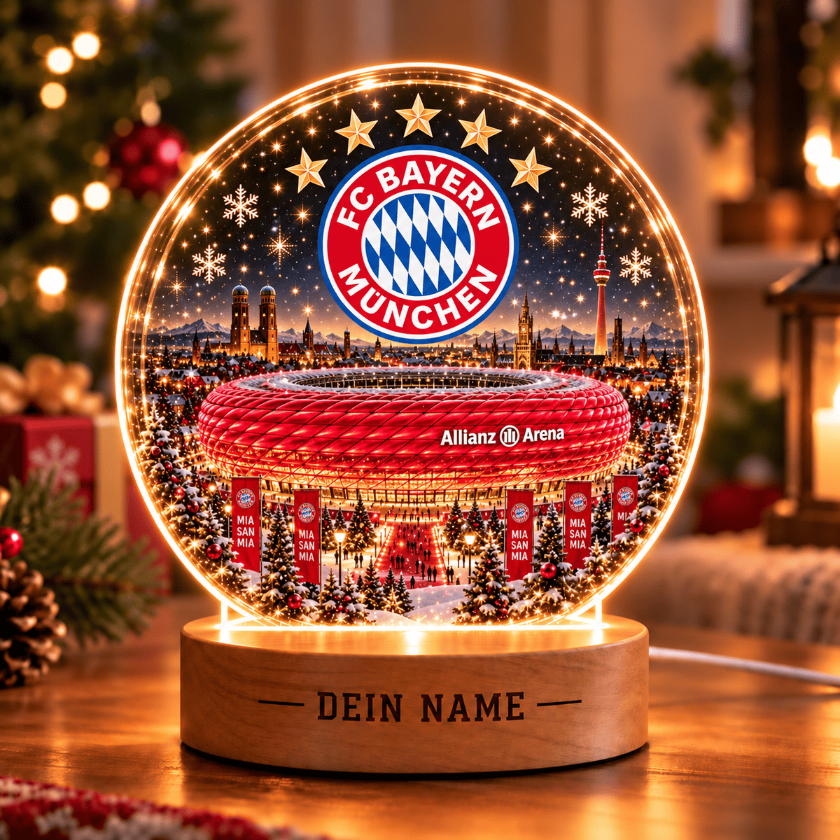 Bayern Munich Christmas Gift Led Light Custom Any Name