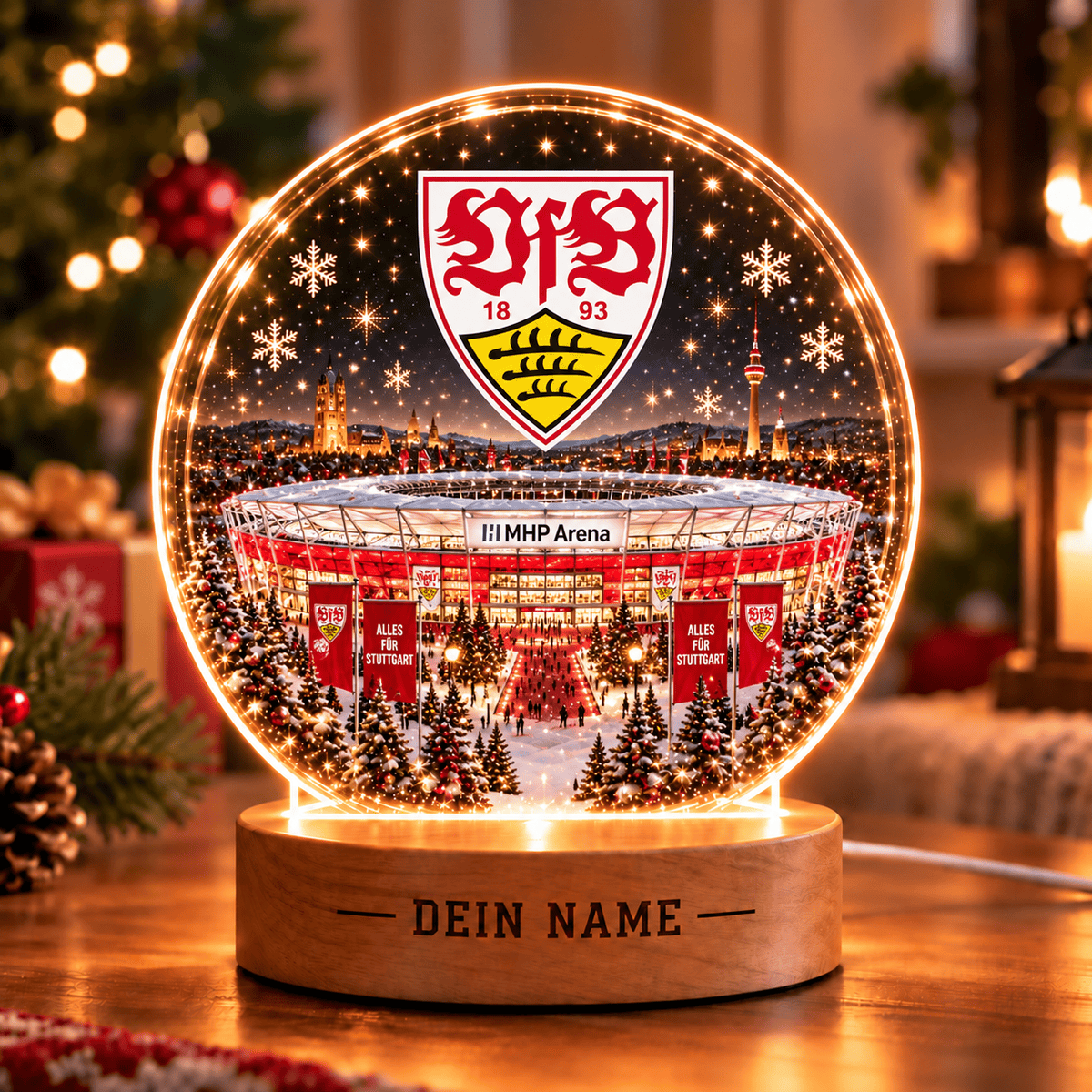 VfB Stuttgart Christmas Gift Led Light Custom Any Name