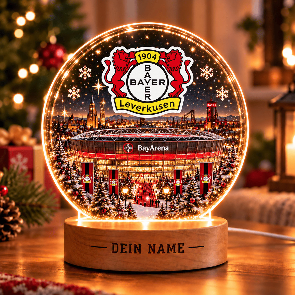 Bayer Leverkusen Christmas Gift Led Light Custom Any Name