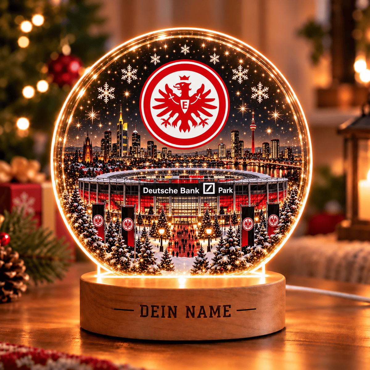 Eintracht Frankfurt Christmas Gift Led Light Custom Any Name