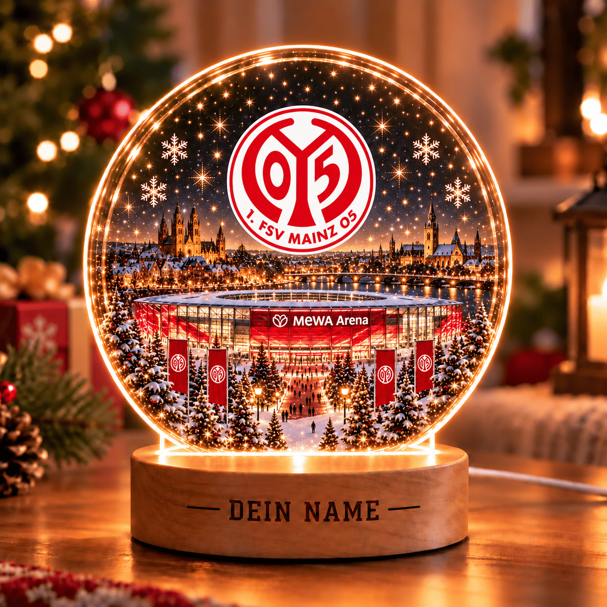 Mainz 05 Christmas Gift Led Light Custom Any Name