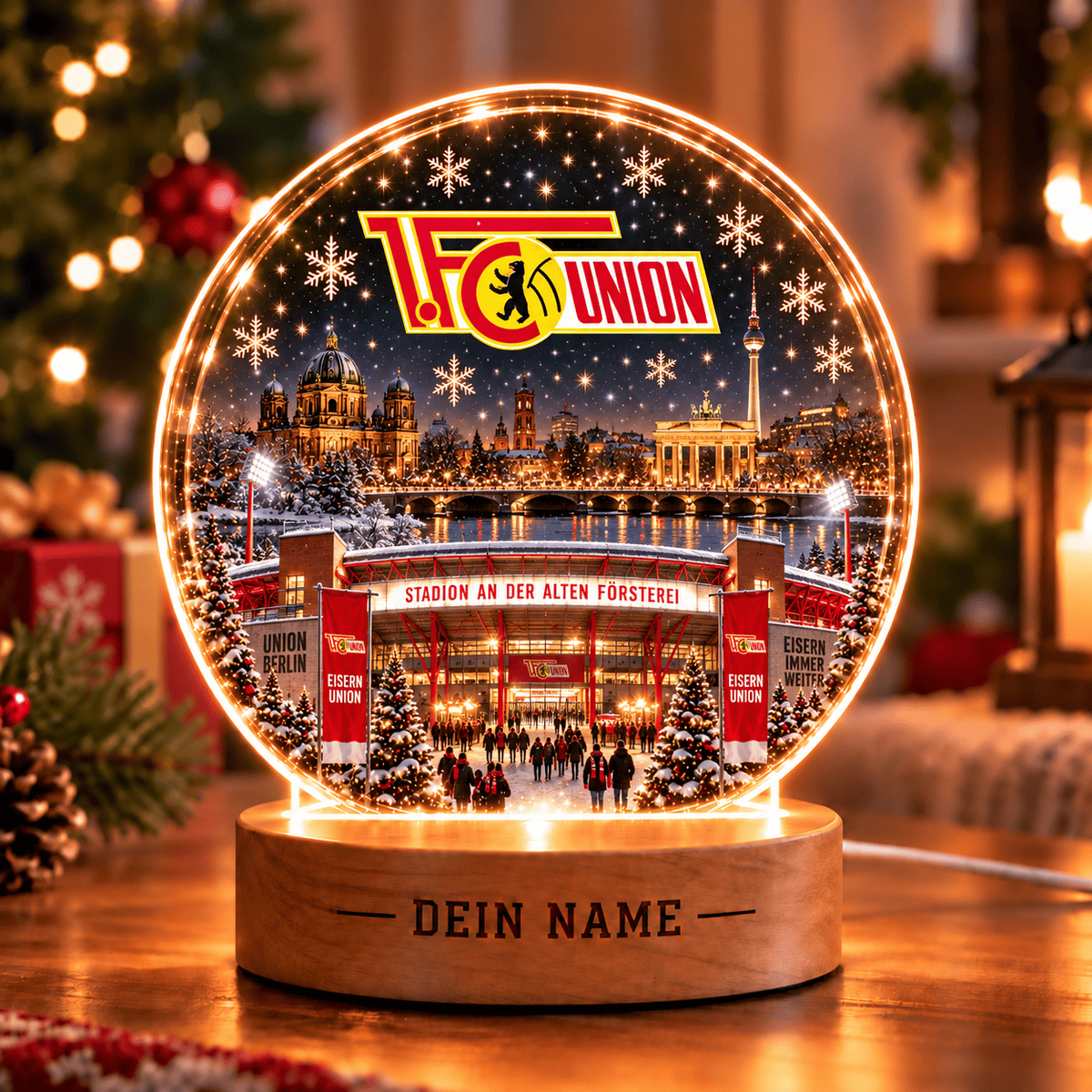 Union Berlin Christmas Gift Led Light Custom Any Name