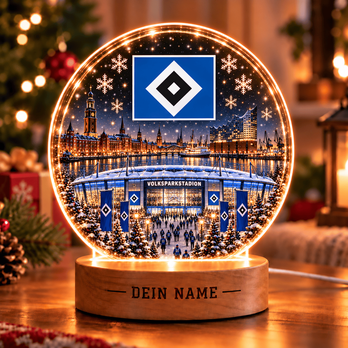 Hamburger SV Christmas Gift Led Light Custom Any Name
