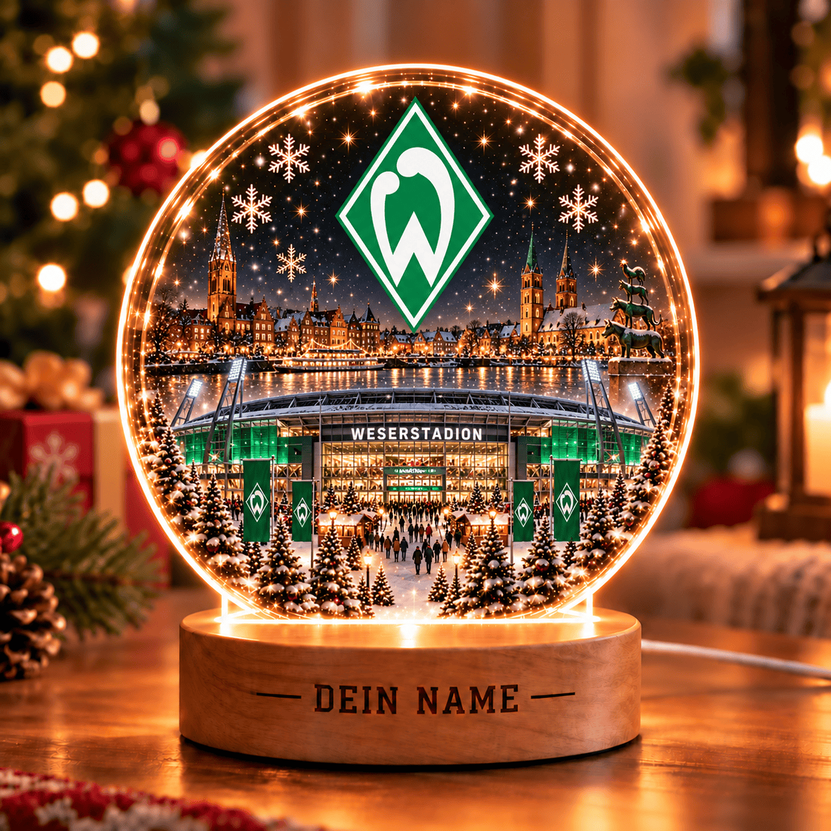 Werder Bremen Christmas Gift Led Light Custom Any Name