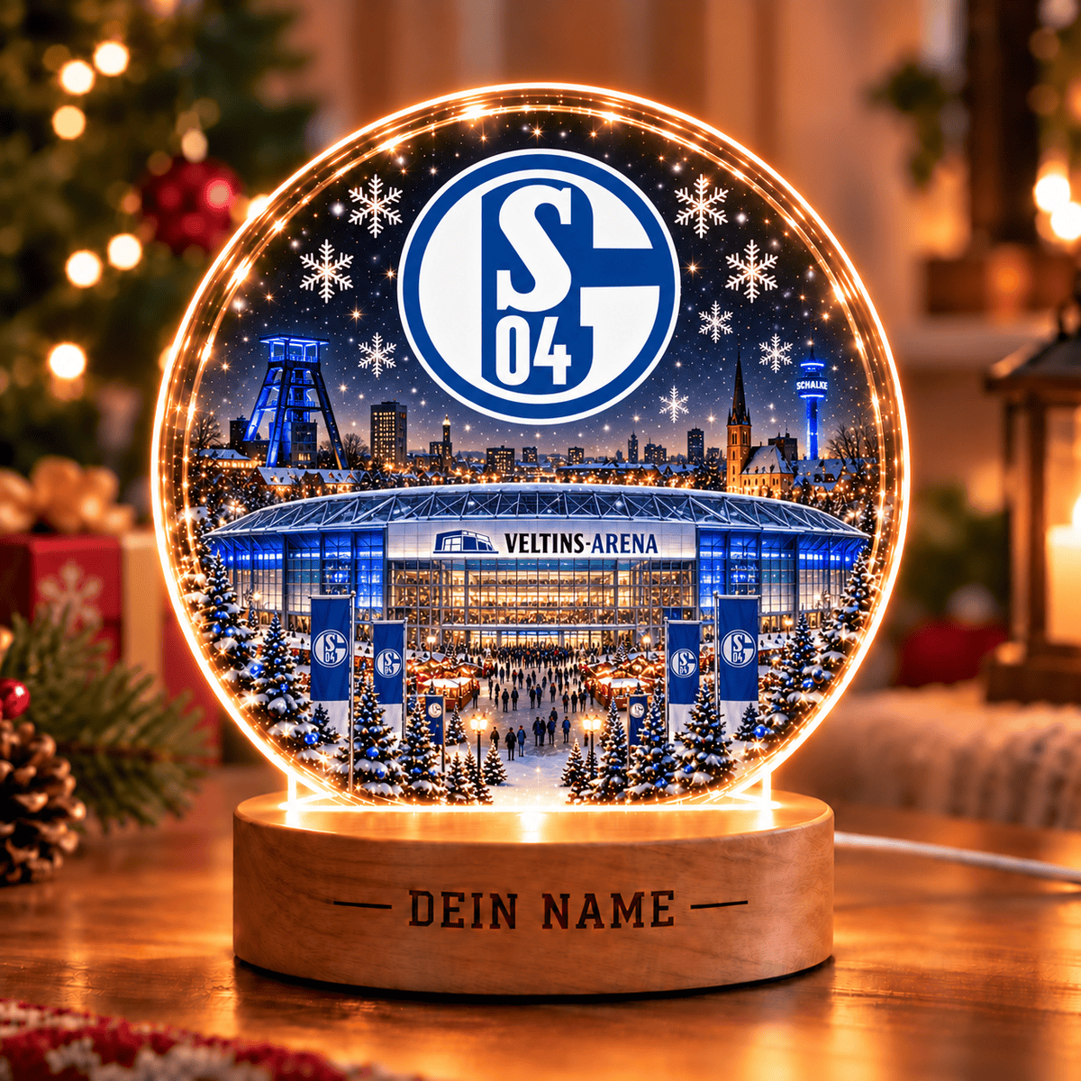 Schalke 04 Christmas Gift Led Light Custom Any Name