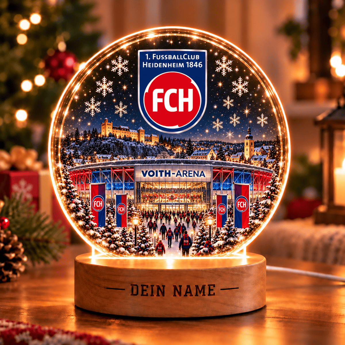 FC Heidenheim Christmas Gift Led Light Custom Any Name