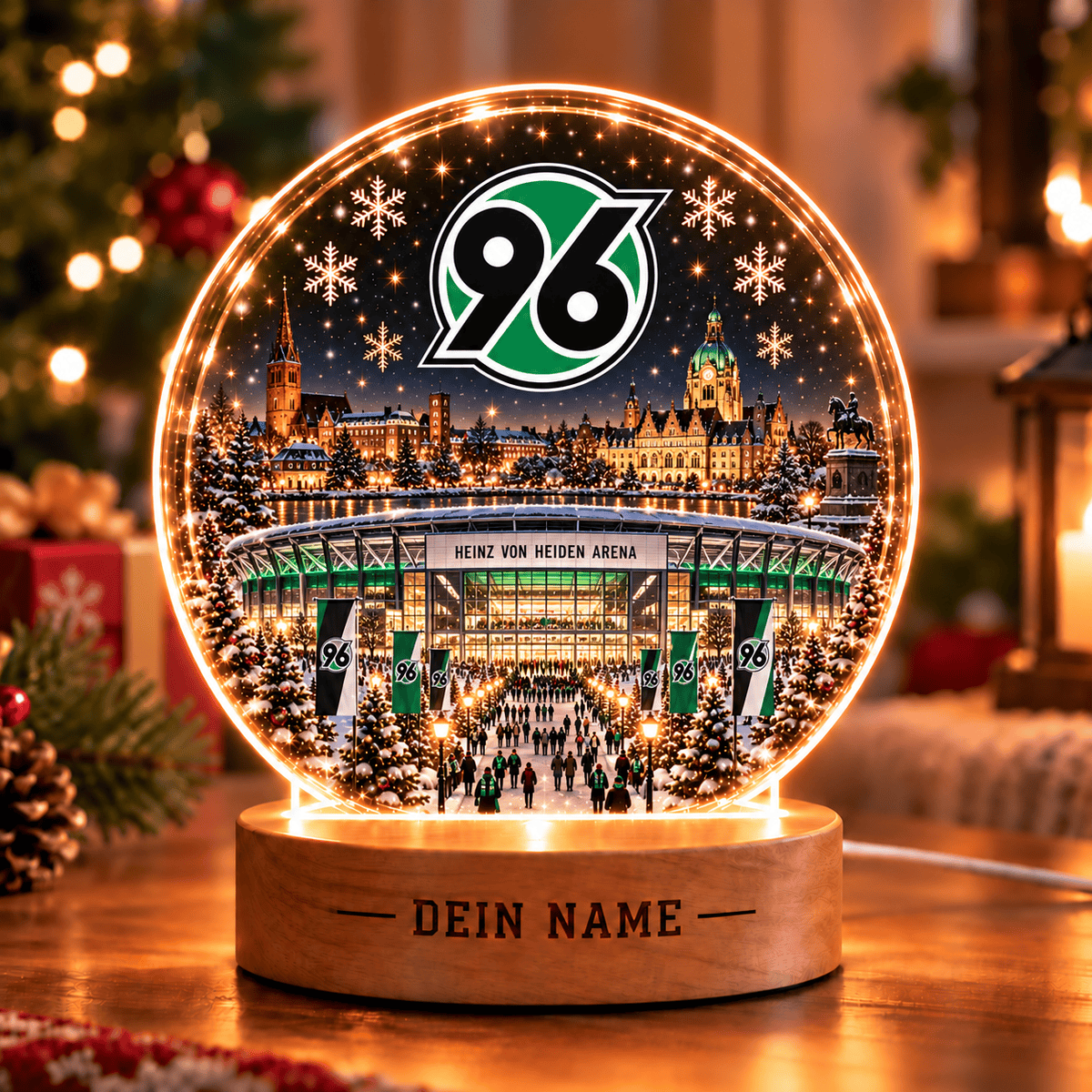 Hannover 96 Christmas Gift Led Light Custom Any Name