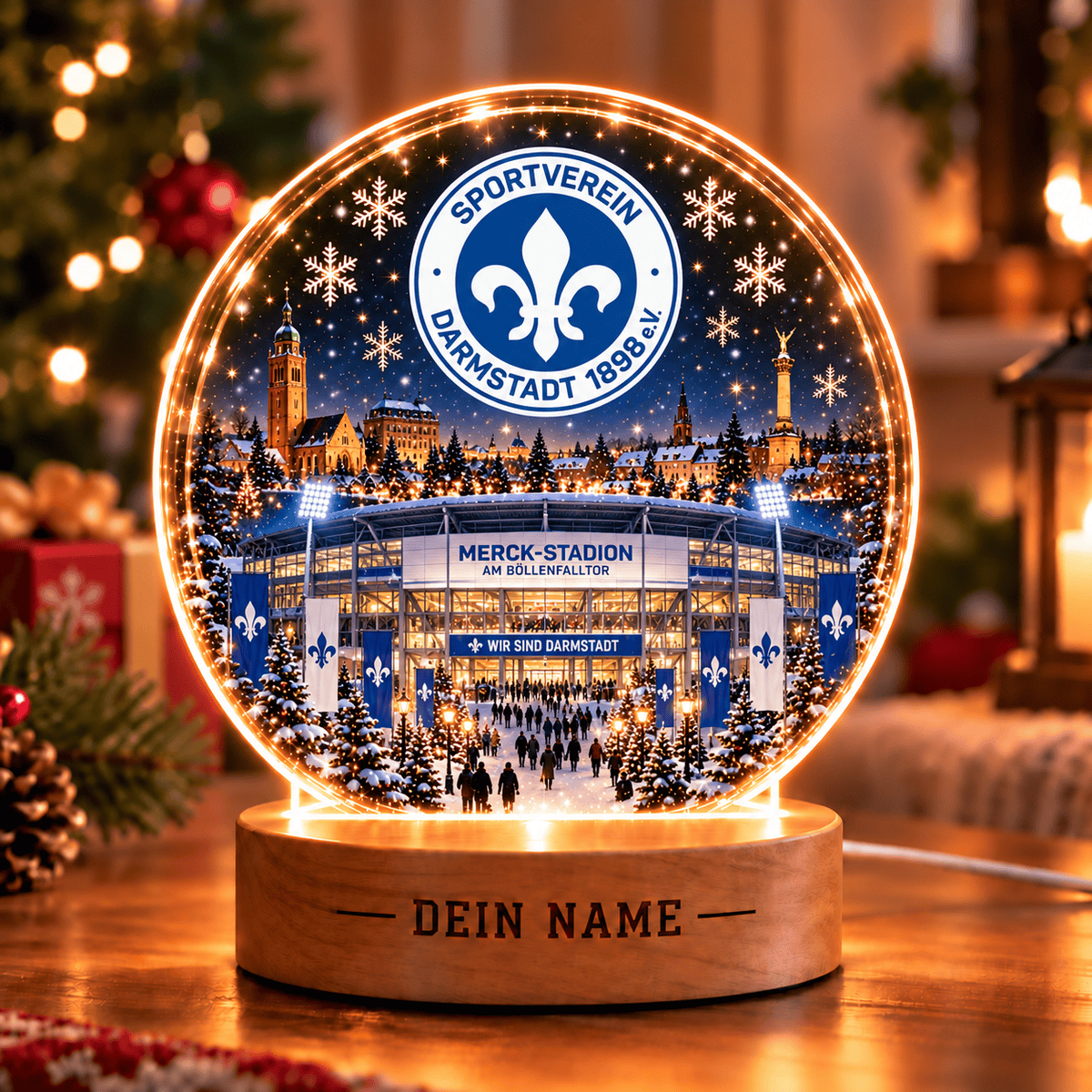 SV Darmstadt 98 Christmas Gift Led Light Custom Any Name