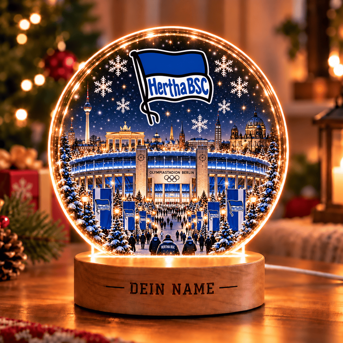 Hertha BSC Christmas Gift Led Light Custom Any Name