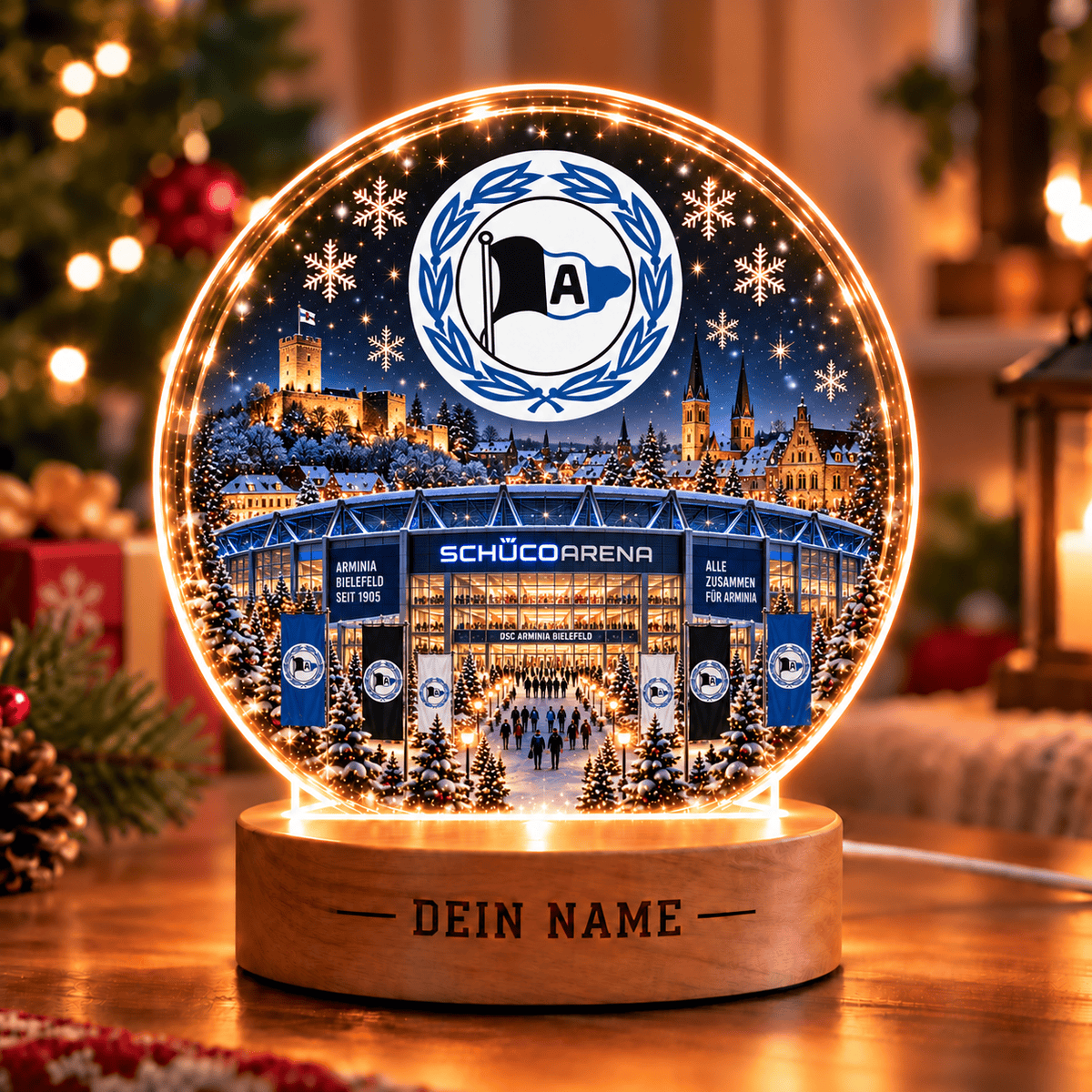 Arminia Bielefeld Christmas Gift Led Light Custom Any Name