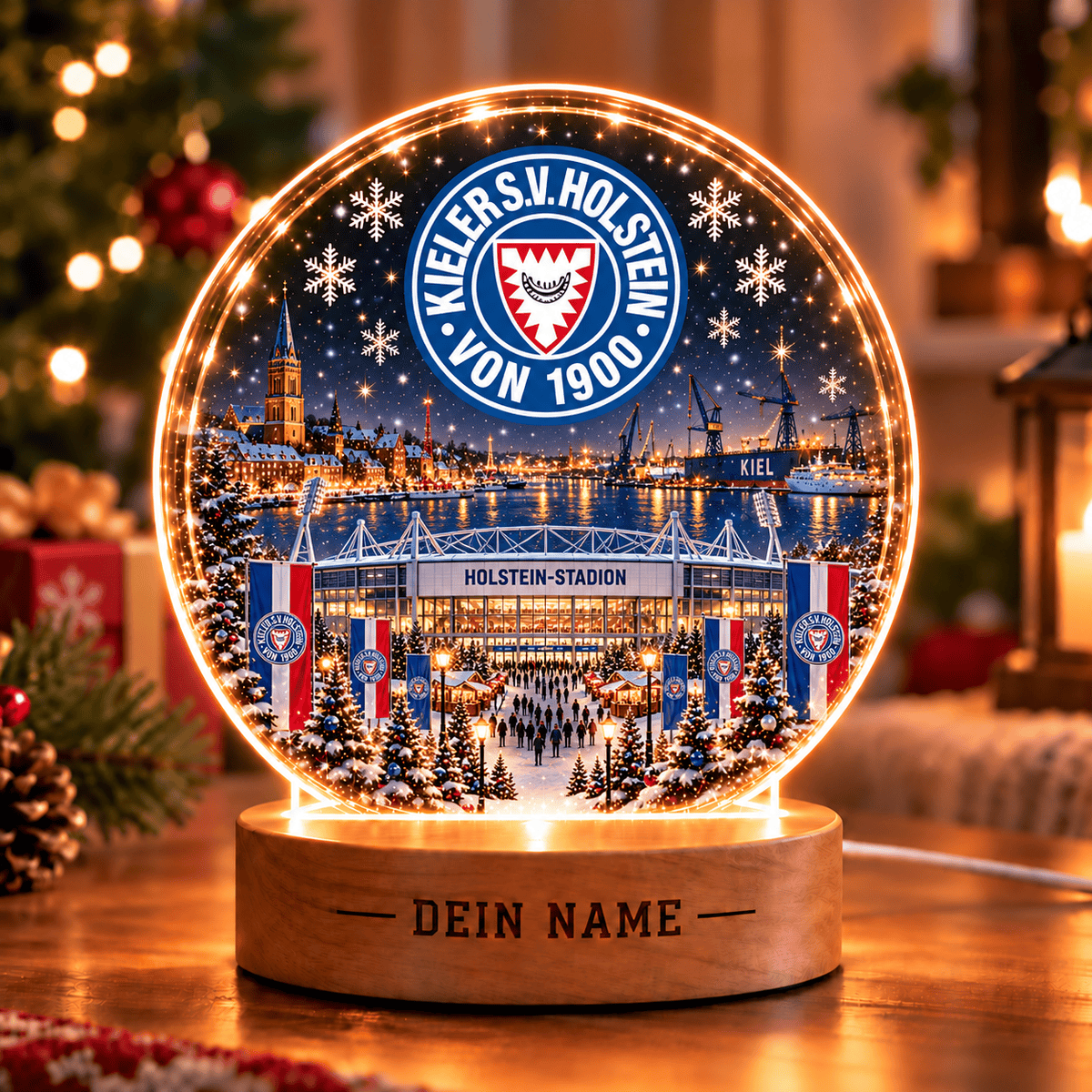 Holstein Kiel Christmas Gift Led Light Custom Any Name